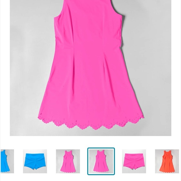 Fila Women`s Essentials Laser Cut Tennis Dress - Hot Pink - NWT - Picture 2 of 7